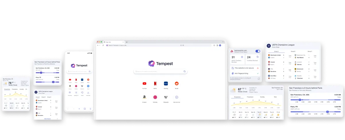 Private web and mobile browser