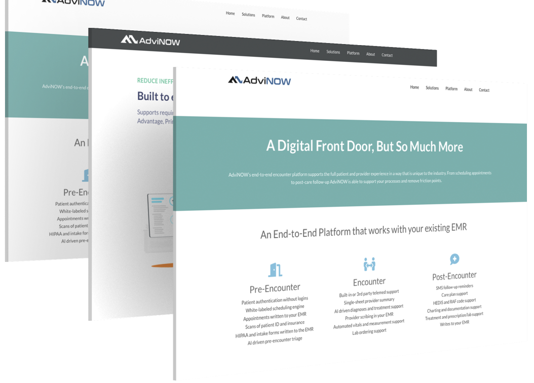 AdviNow SaaS Physician Artificial Intelligence Augmentation and Scribe System.
                    
